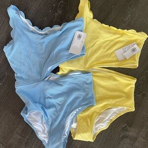 Old Navy Kids Swim One Piece - Blue and Yellow